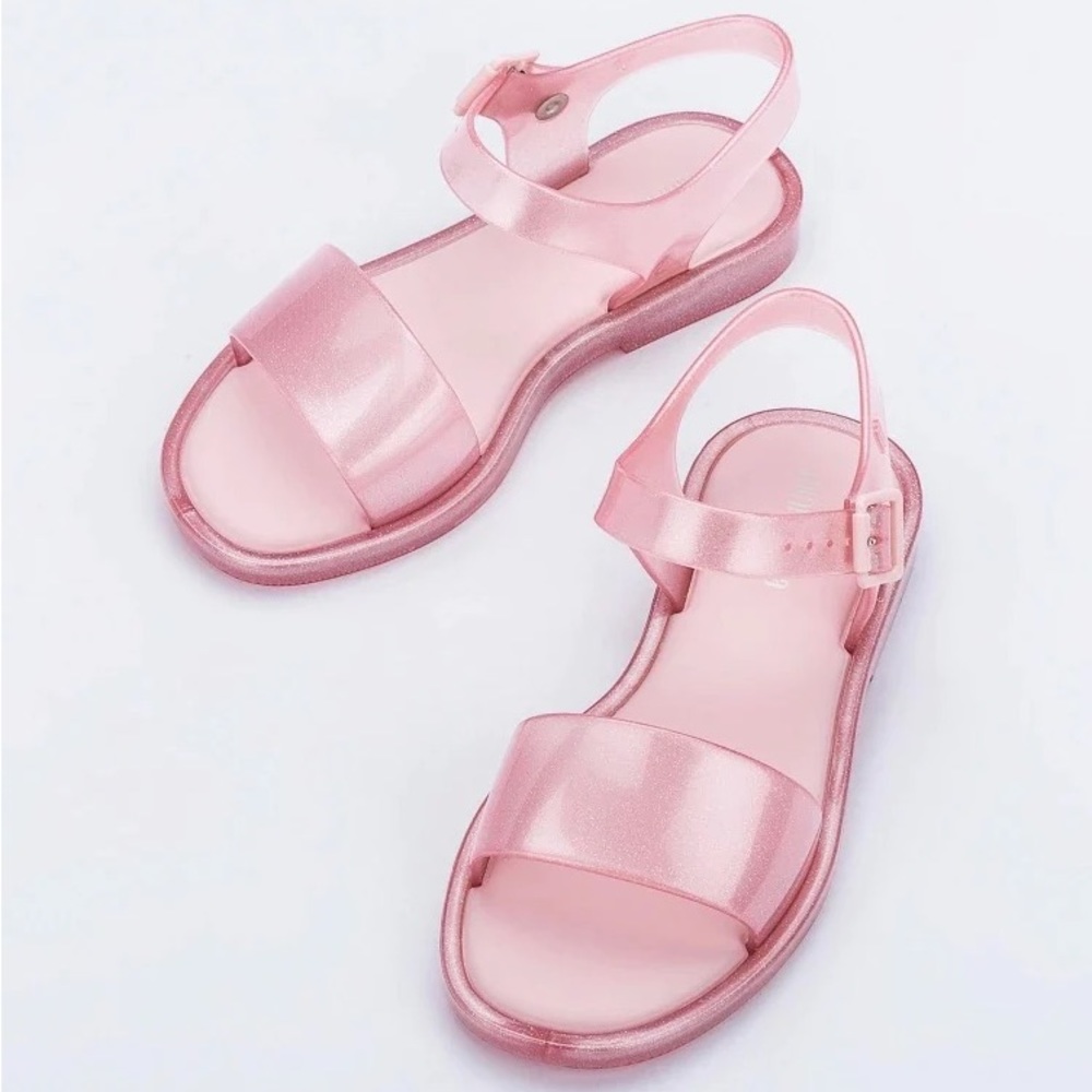 Mini Melissa Mar Sandal - Kids Pink/Glitter